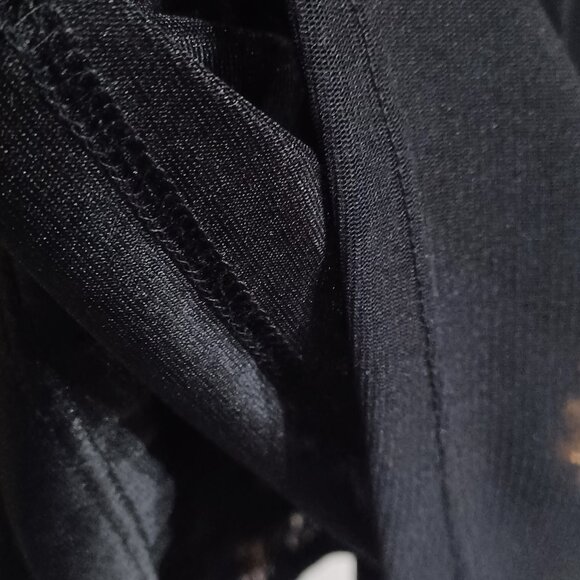 Vtg Pretty Guide Womens XL Sequins Top  Dolman Sleeve Party Black Gold  US - Picture 4 of 7